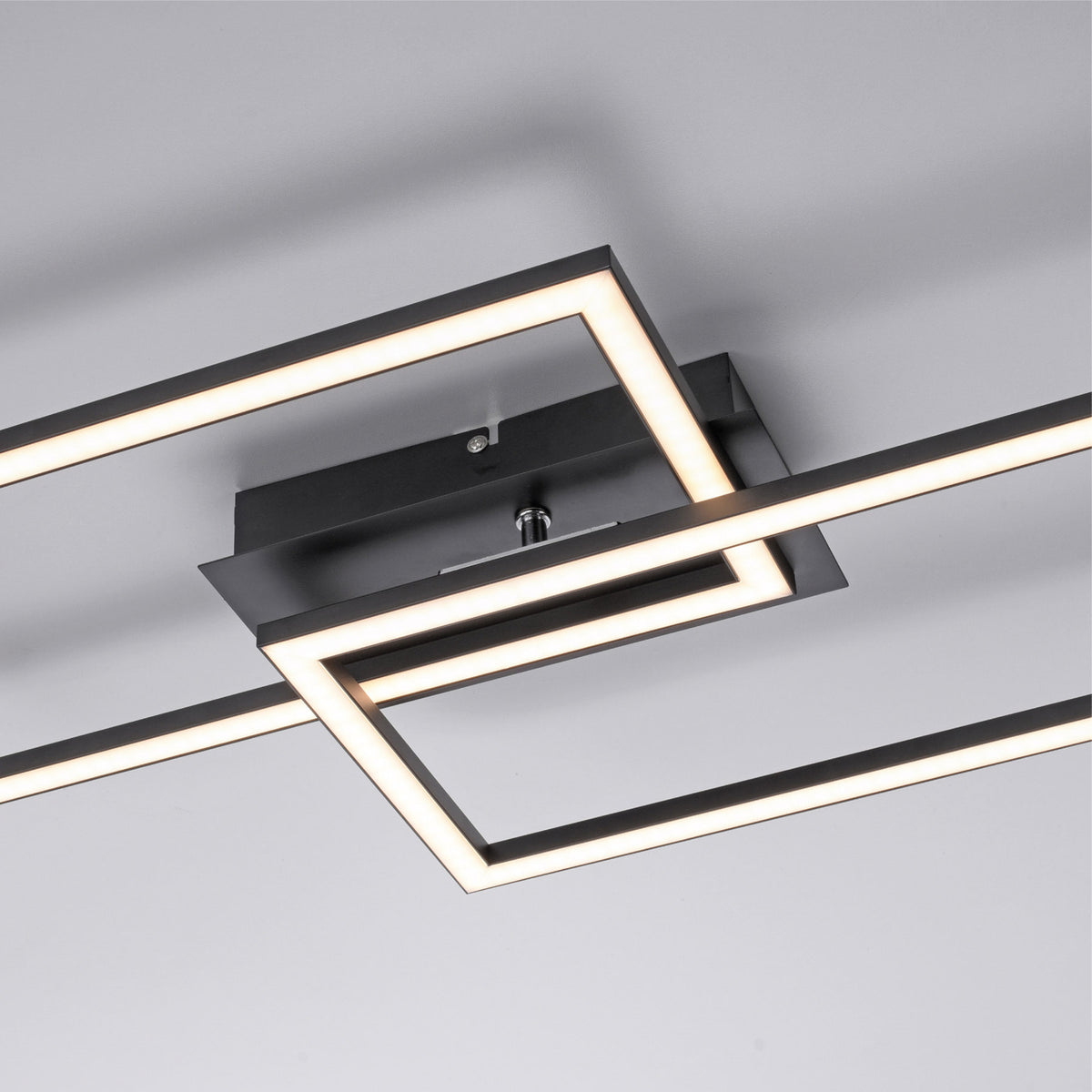 LED taklampe Iven dimbar svart aluminium 54x31 cm bakside