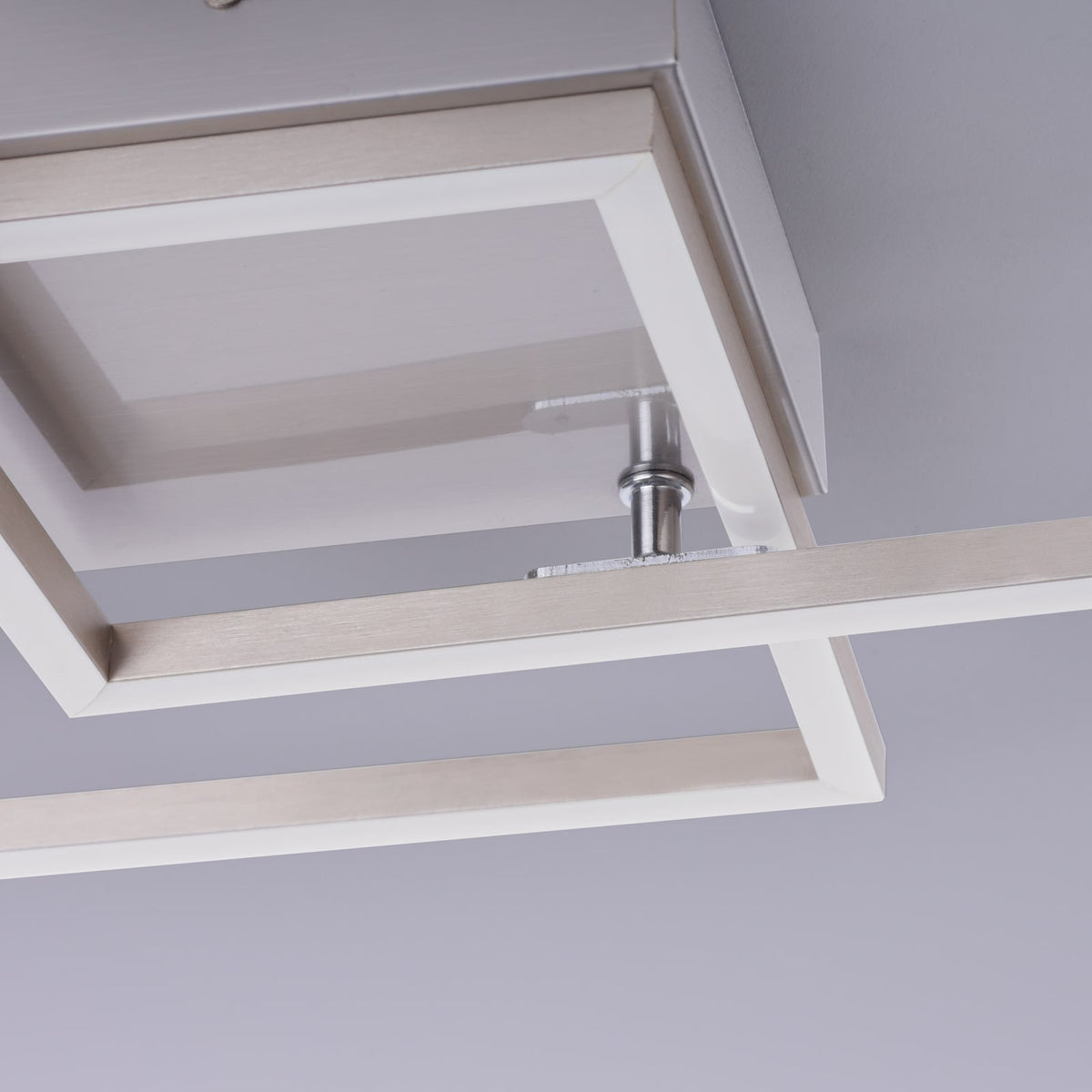 LED taklampe Iven rustfritt stål 35,9x35,9 cm 14W montert