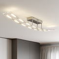 LED taklampe Jarda glass dimbar matt nikkel forfra