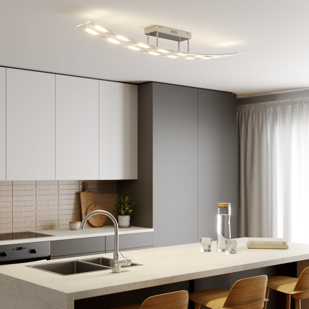 LED taklampe Jarda glass dimbar matt nikkel bakside