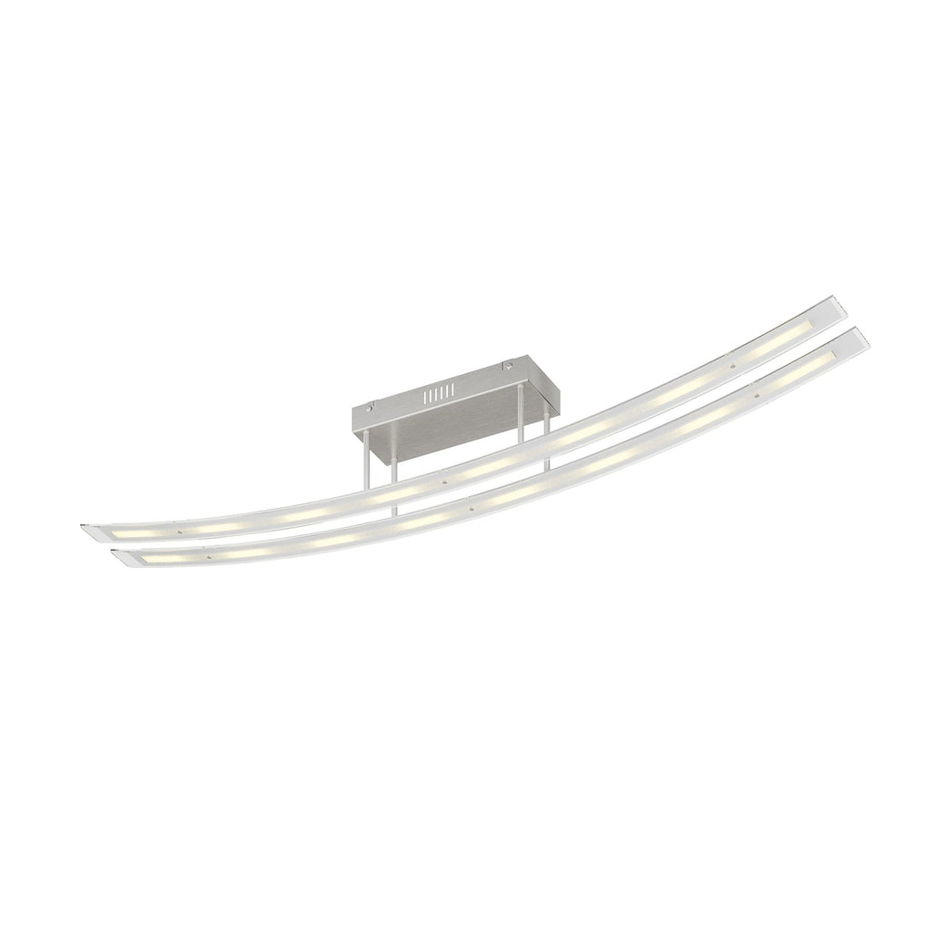 LED taklampe Jarda glass dimbar matt nikkel fra siden