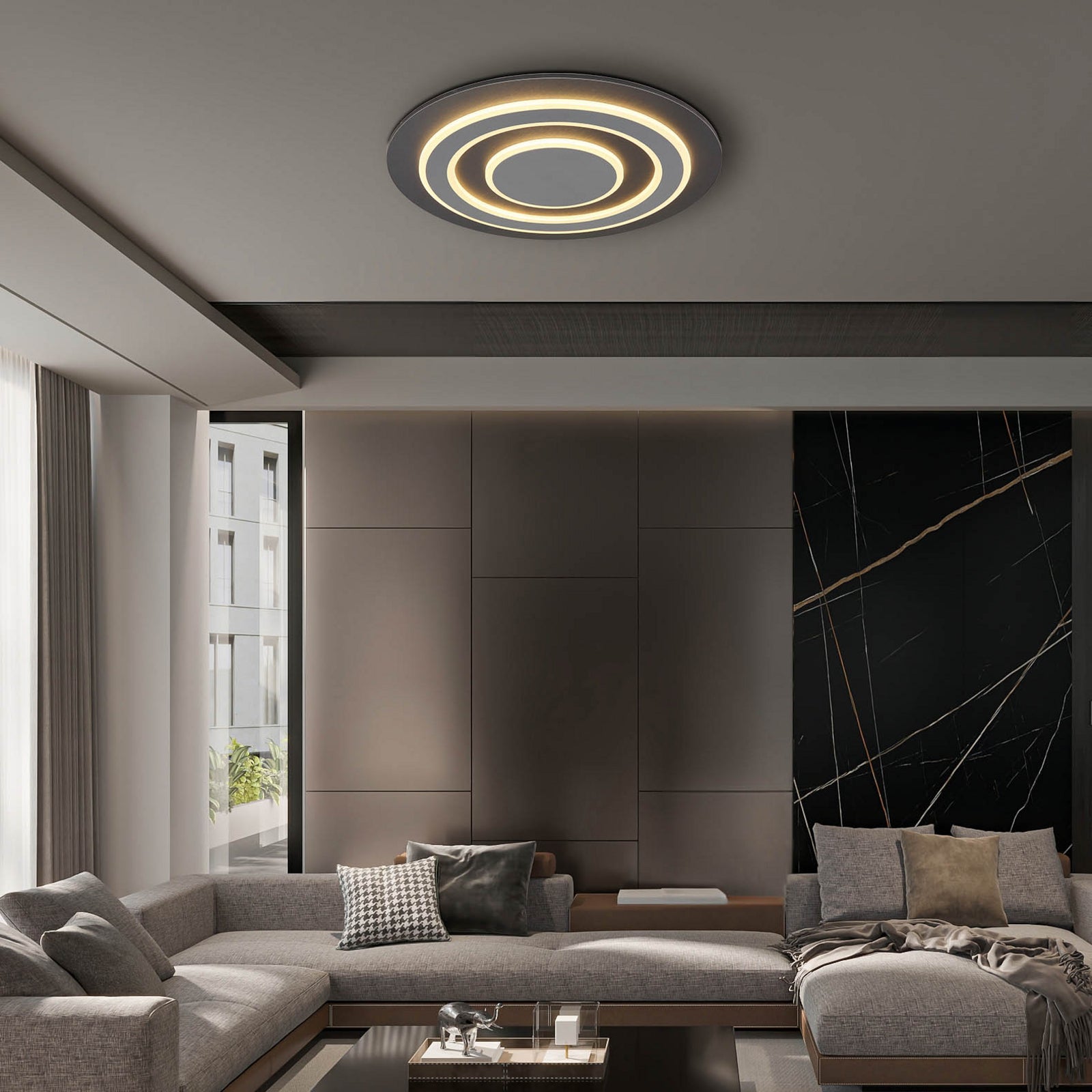 LED taklampe Jayden antrasitt bakside