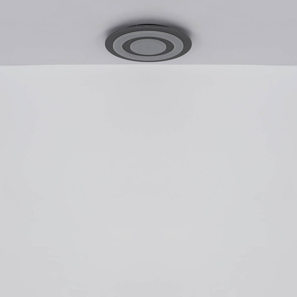 LED taklampe Jayden antrasitt sett ovenfra