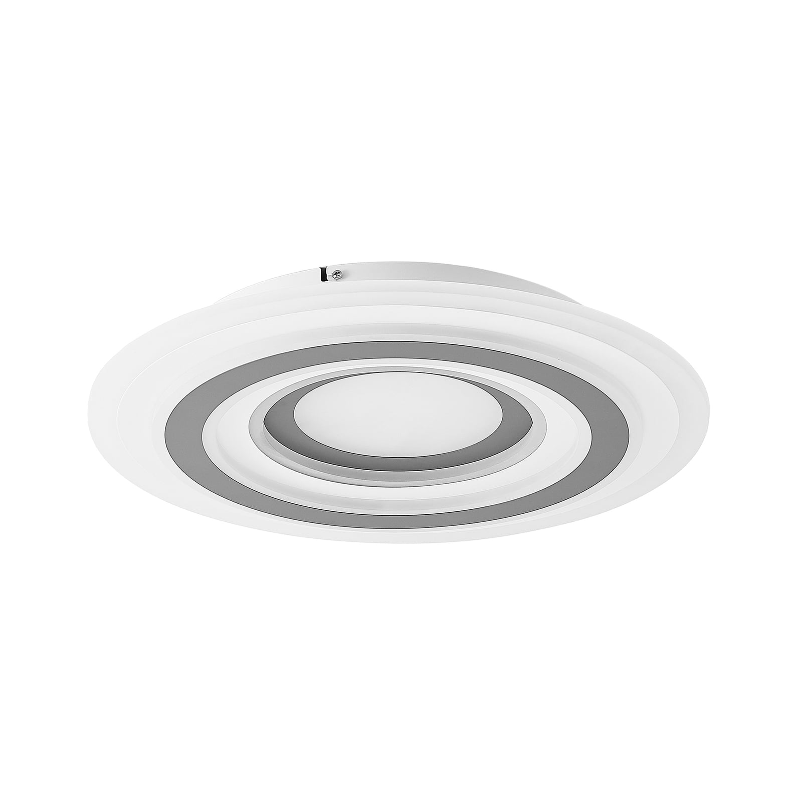 LED taklampe Jazmina antrasitt dimbar CCT Ø50 cm sett fra siden