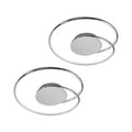 LED taklampe Joline 2er-sett krom/hvit forfra