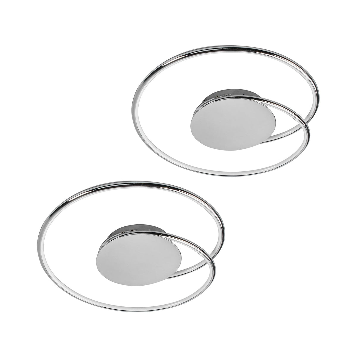 LED taklampe Joline 2er-sett krom/hvit forfra