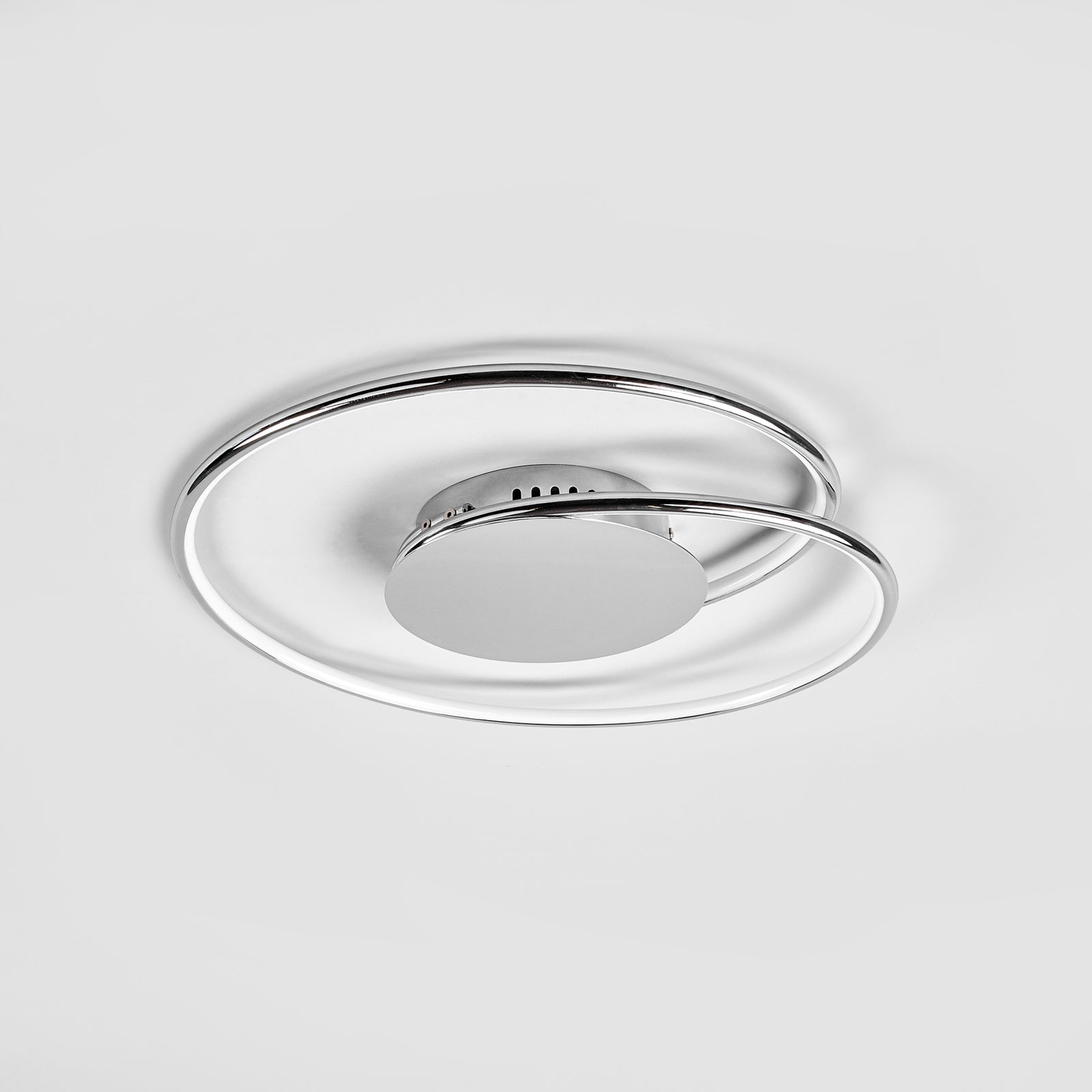LED taklampe Joline 2er-sett krom/hvit montert i rom
