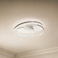 LED taklampe Joline dimbar matt nikkel Ø60 cm forfra