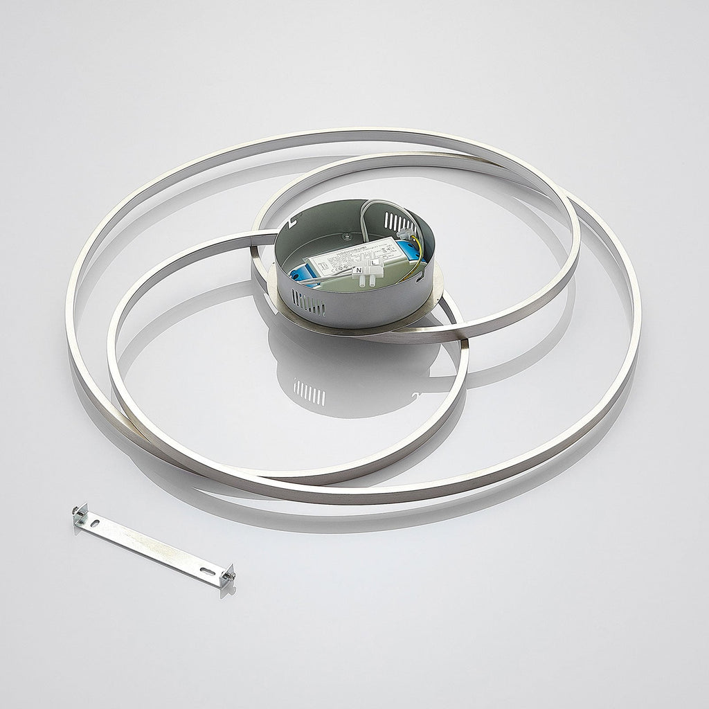 LED taklampe Joline dimbar matt nikkel Ø60 cm 36W - Lindby