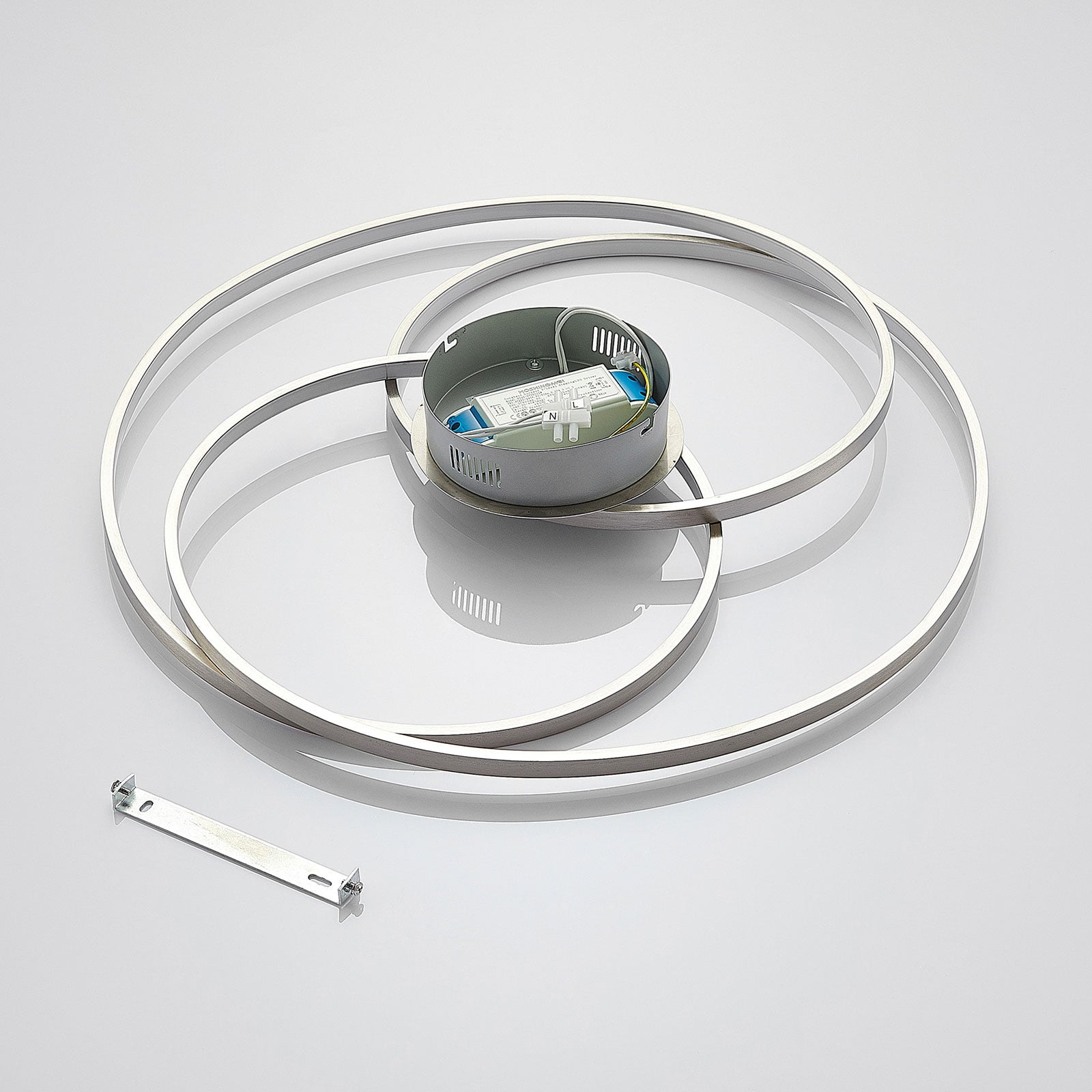 LED taklampe Joline dimbar matt nikkel Ø60 cm 36W - Lindby