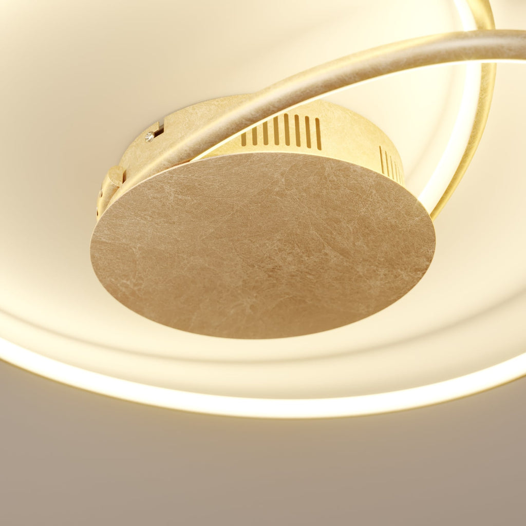 LED taklampe Joline gullfarget metall montert i rom