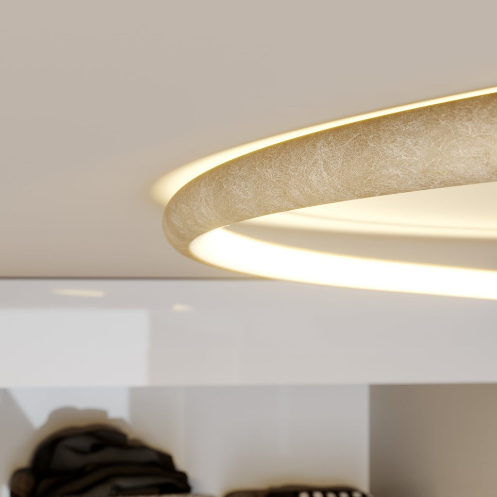 LED taklampe Joline gullfarget metall nærbilde