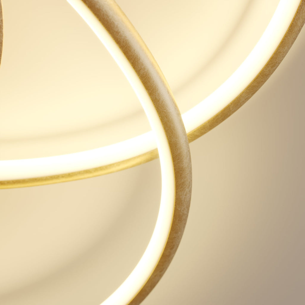 LED taklampe Joline gullfarget metall design
