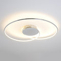 LED taklampe Joline krom/hvit metall Ø74 cm forfra
