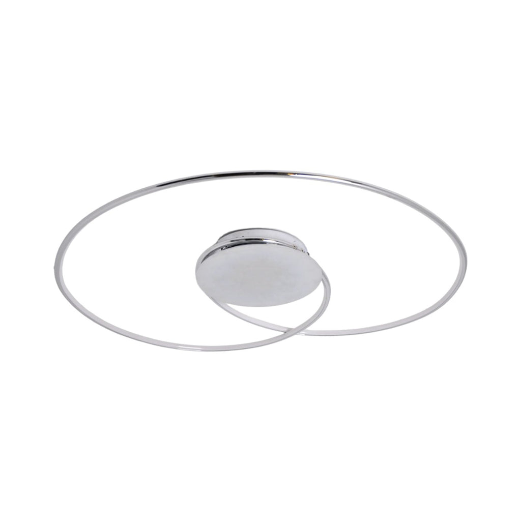 LED taklampe Joline krom/hvit metall Ø74 cm detalj av kromring