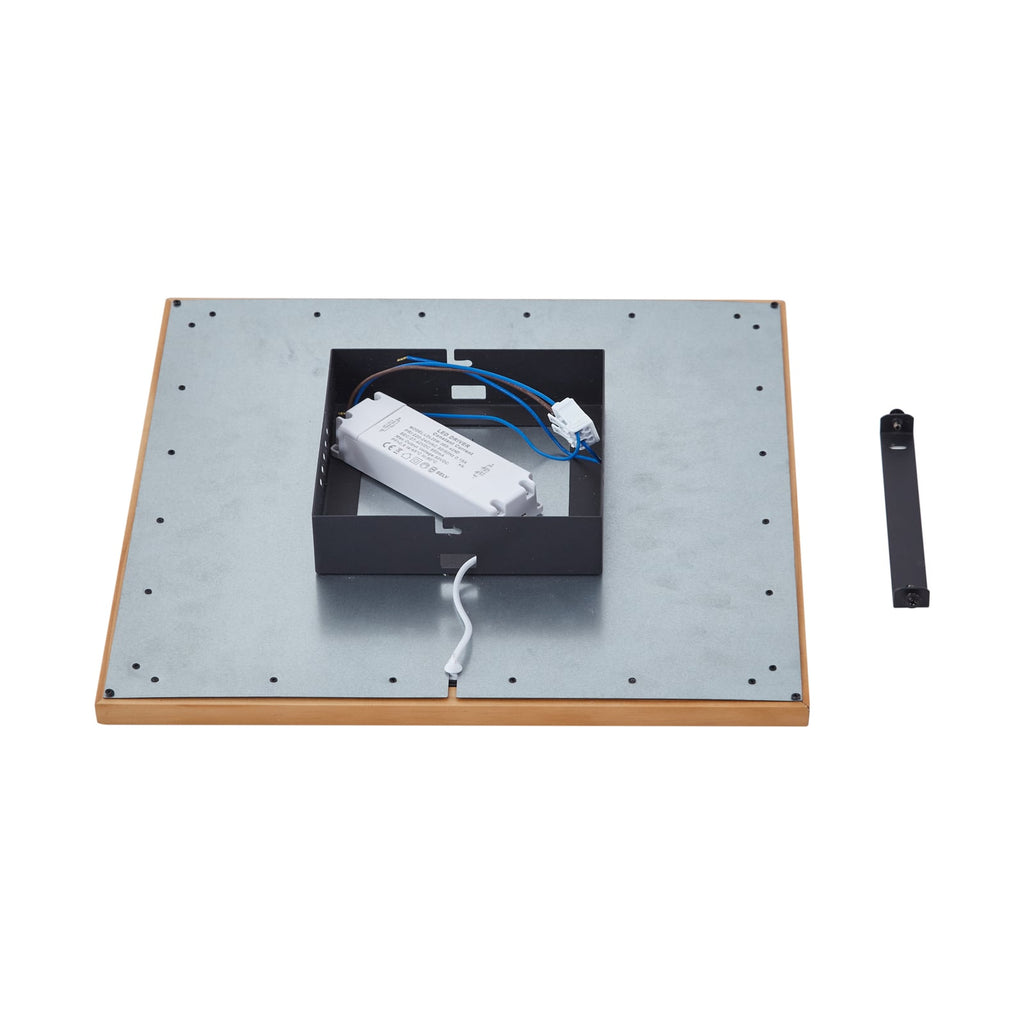 LED taklampe Joren dimbar tre/hvit 42x42 cm design