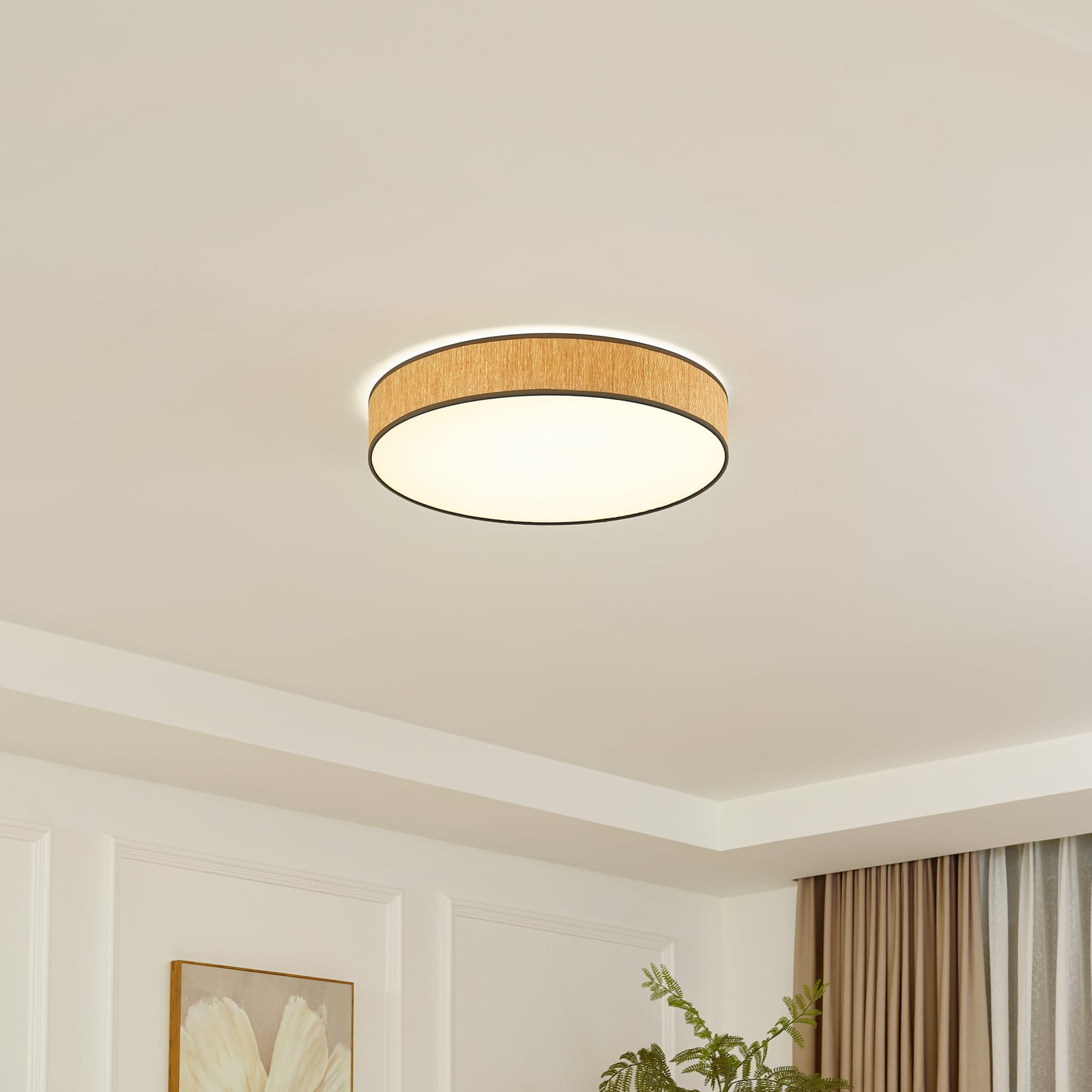 LED taklampe Jutis tang trefarget CCT Ø50 cm bakside