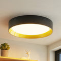 LED taklampe Kambia svart/gull aluminium forfra