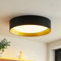 LED taklampe Kambia svart/gull aluminium Ø45 cm forfra