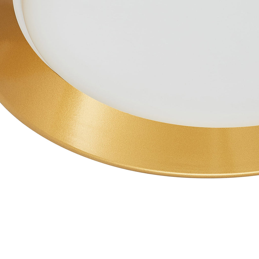 LED taklampe Kambia svart/gull aluminium Ø45 cm lysdiffusor detalj