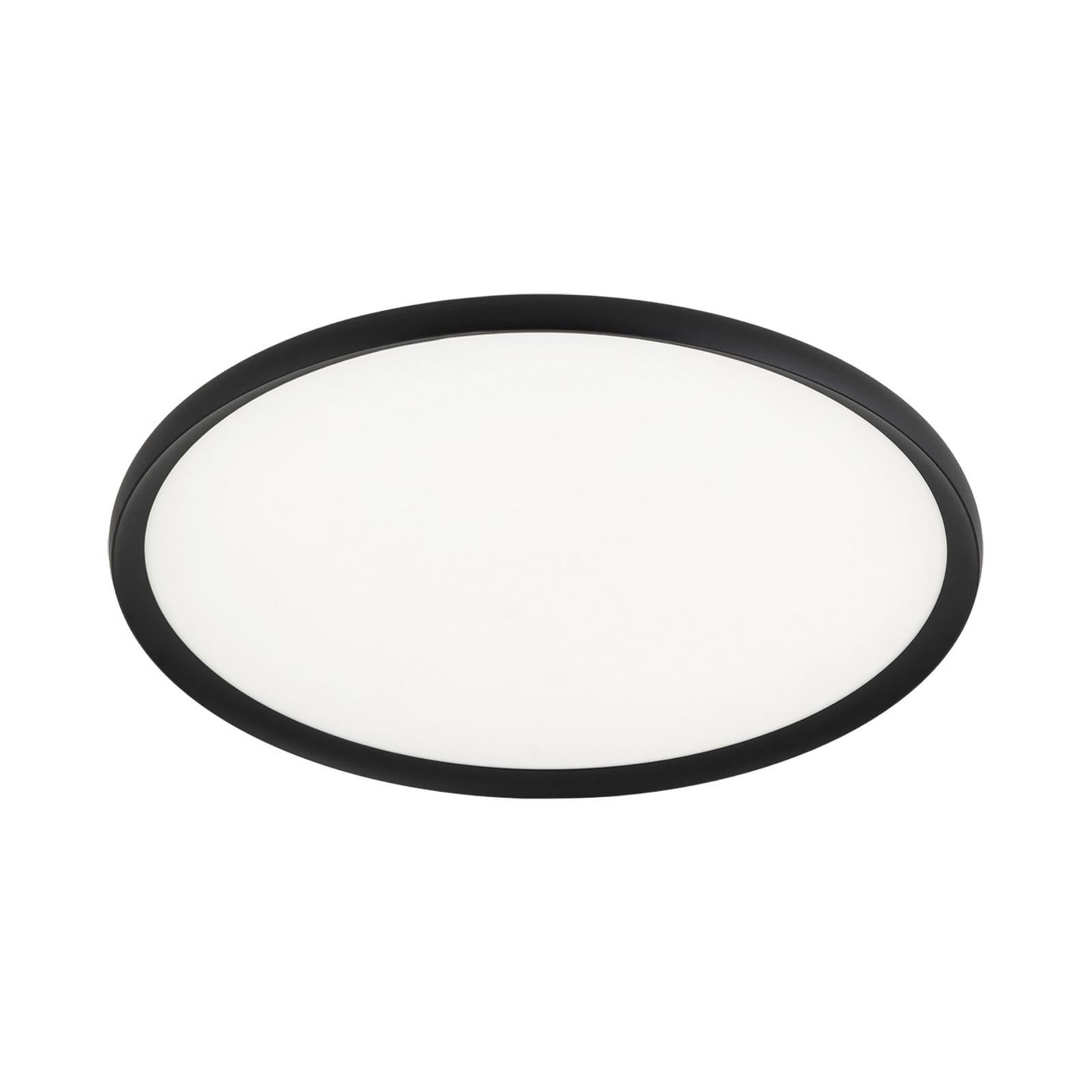 LED taklampe Kant svart Ø60 cm CCT dimbar 43W bakside