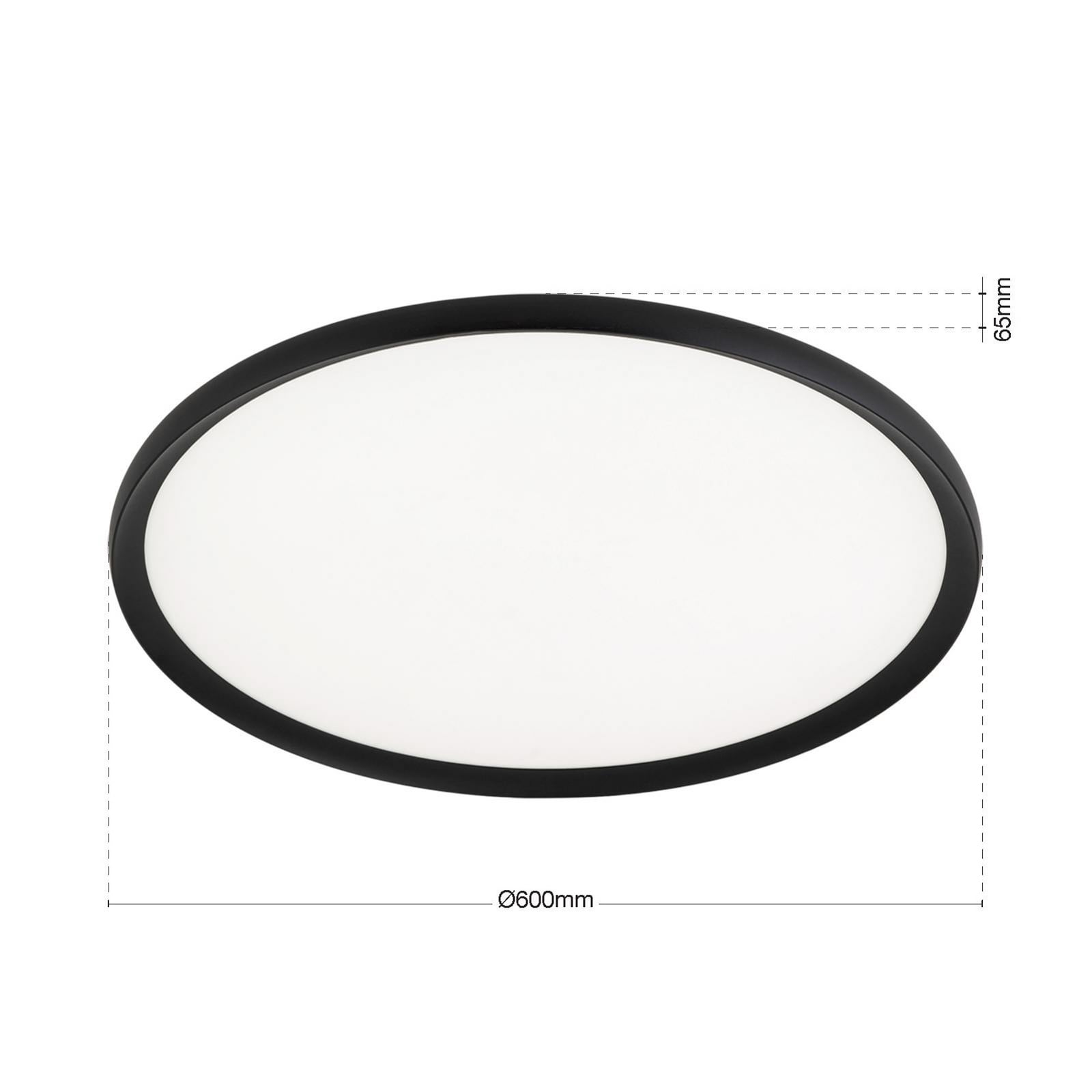 LED taklampe Kant svart Ø60 cm CCT dimbar 43W detalj