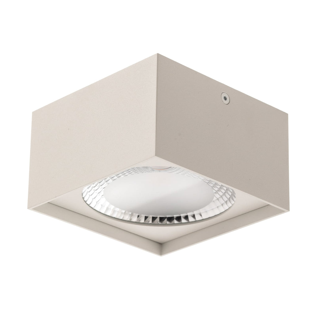 LED taklampe Kari kvadratisk matt hvit bakside