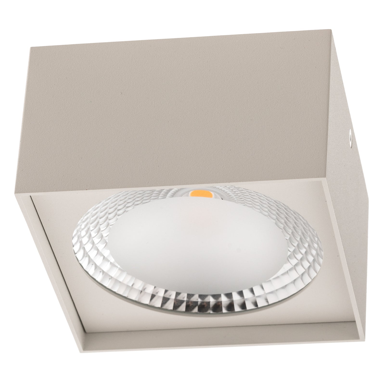 LED taklampe Kari kvadratisk matt hvit fra undersiden