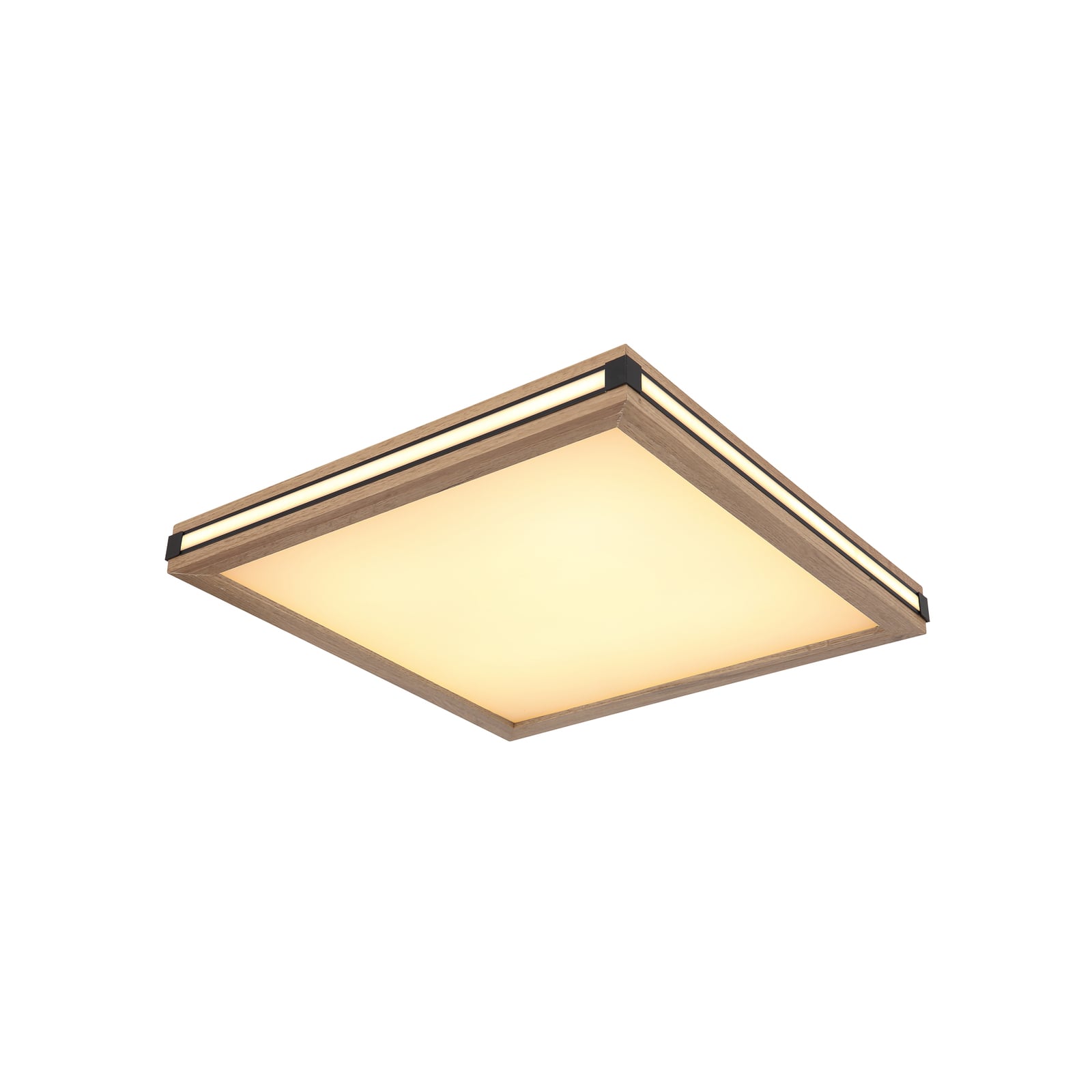 LED taklampe Karla kvadratisk trefarget 45x45 cm nærbilde