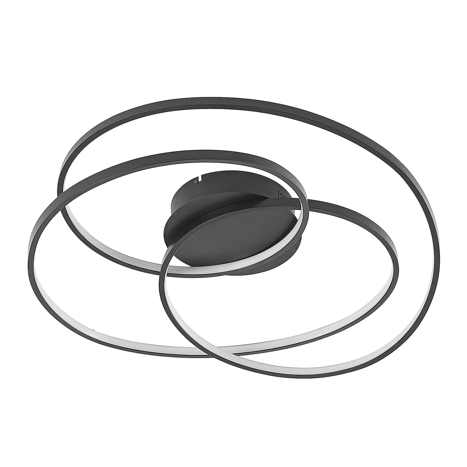 LED taklampe Kateryna dimbar svart Ø60 cm 36W varmhvit detalj av armatur