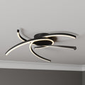 LED taklampe Katris 3 buer dimbar Ø58 cm matt svart forfra