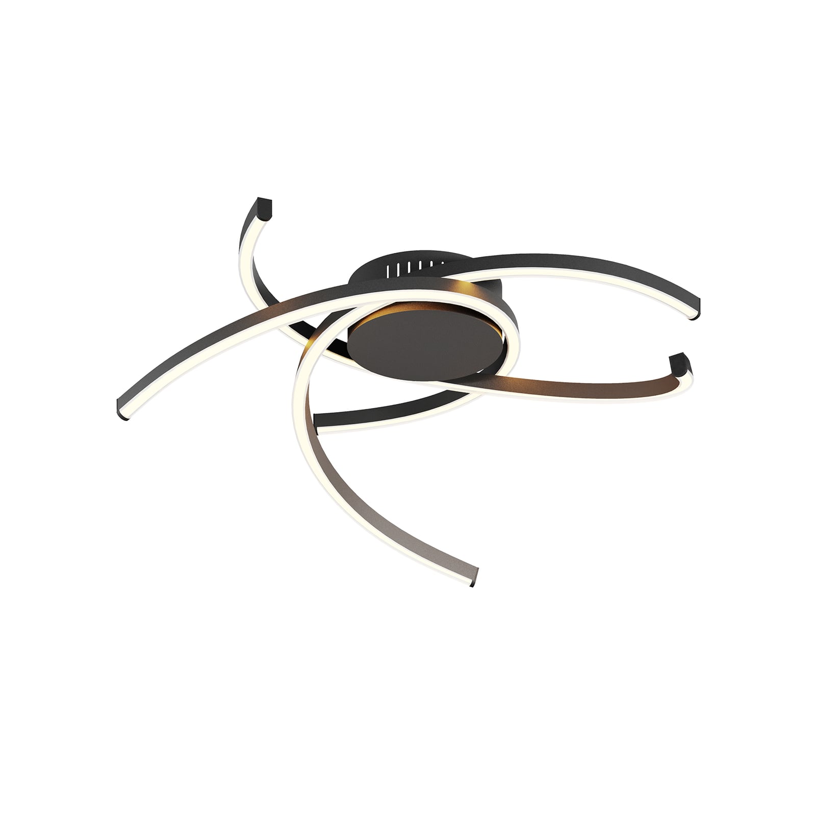 LED taklampe Katris 3 buer dimbar Ø58 cm matt svart side