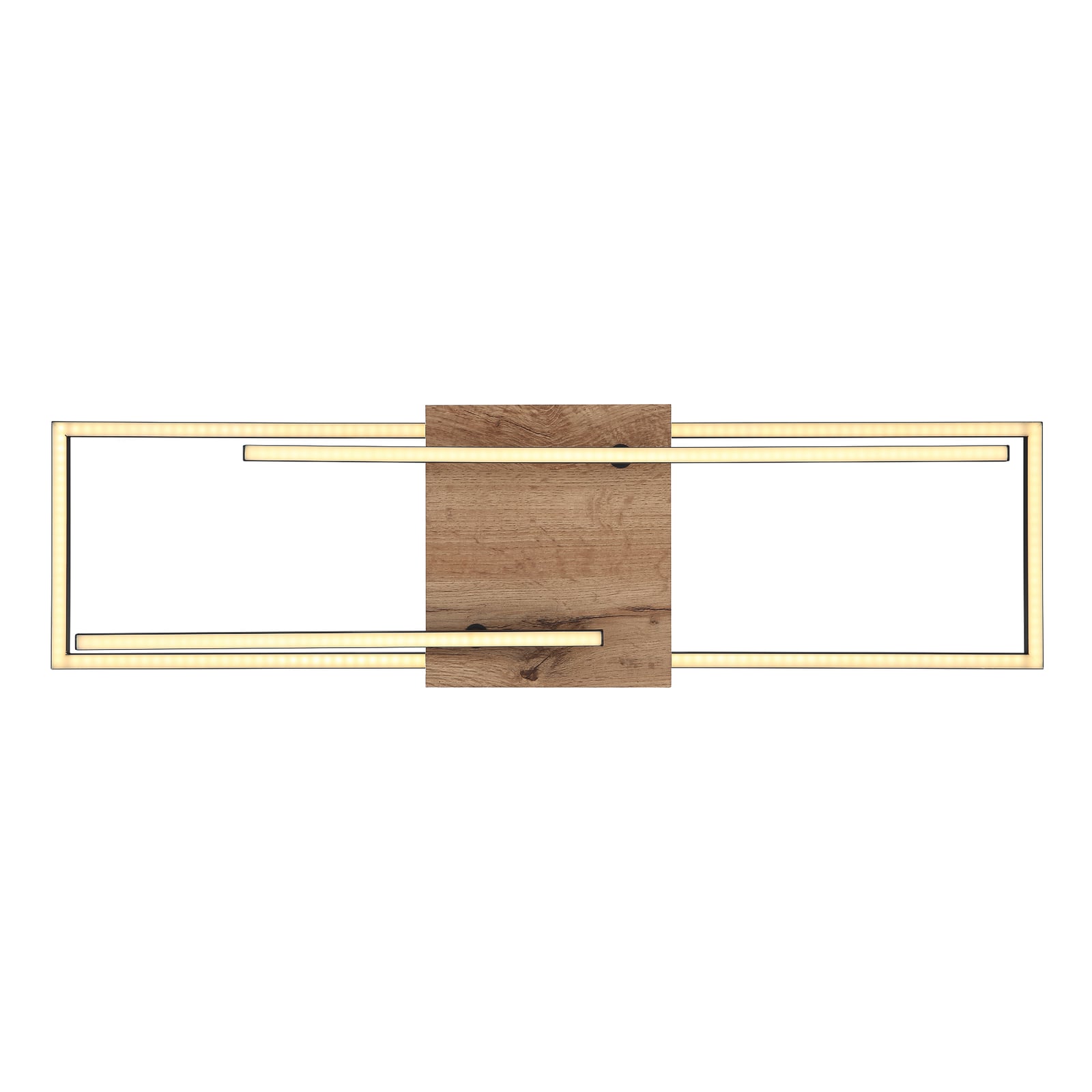 LED taklampe Kendra svart/tre 80x20 cm detalj