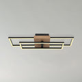 LED taklampe Kendra svart tre/metall 60 cm forfra