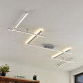 LED taklampe Kerem dimbar nikkel stål 345 cm forfra