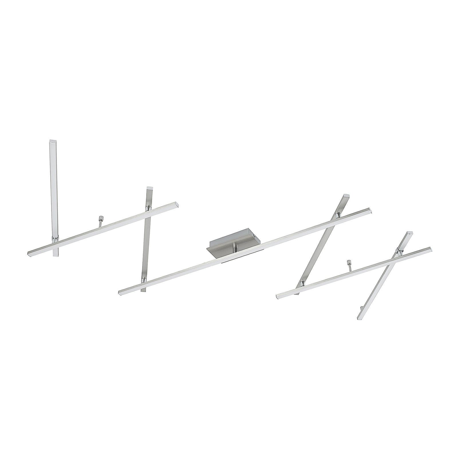 LED taklampe Kerem dimbar nikkel stål 345 cm montert i stue