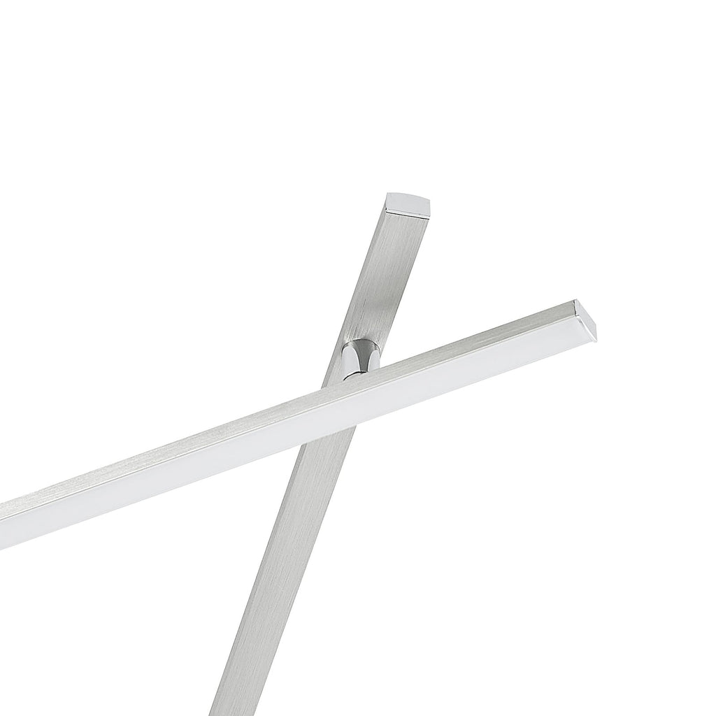 LED taklampe Kerem dimbar nikkel stål 345 cm veggbryter for dimming