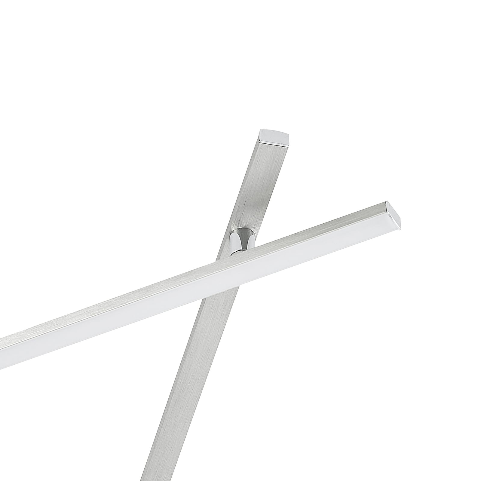 LED taklampe Kerem dimbar nikkel stål 345 cm veggbryter for dimming