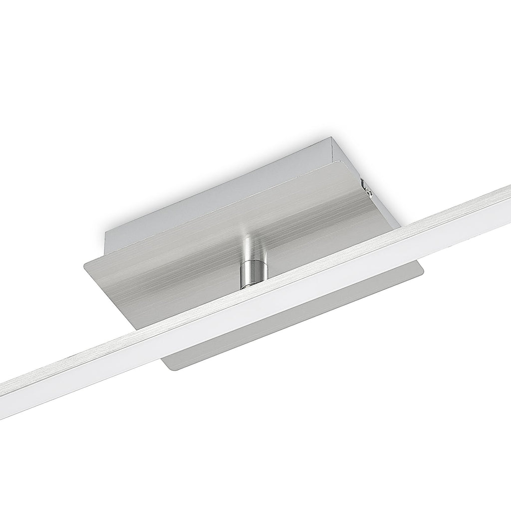 LED taklampe Kerem dimbar nikkel stål 345 cm fra siden