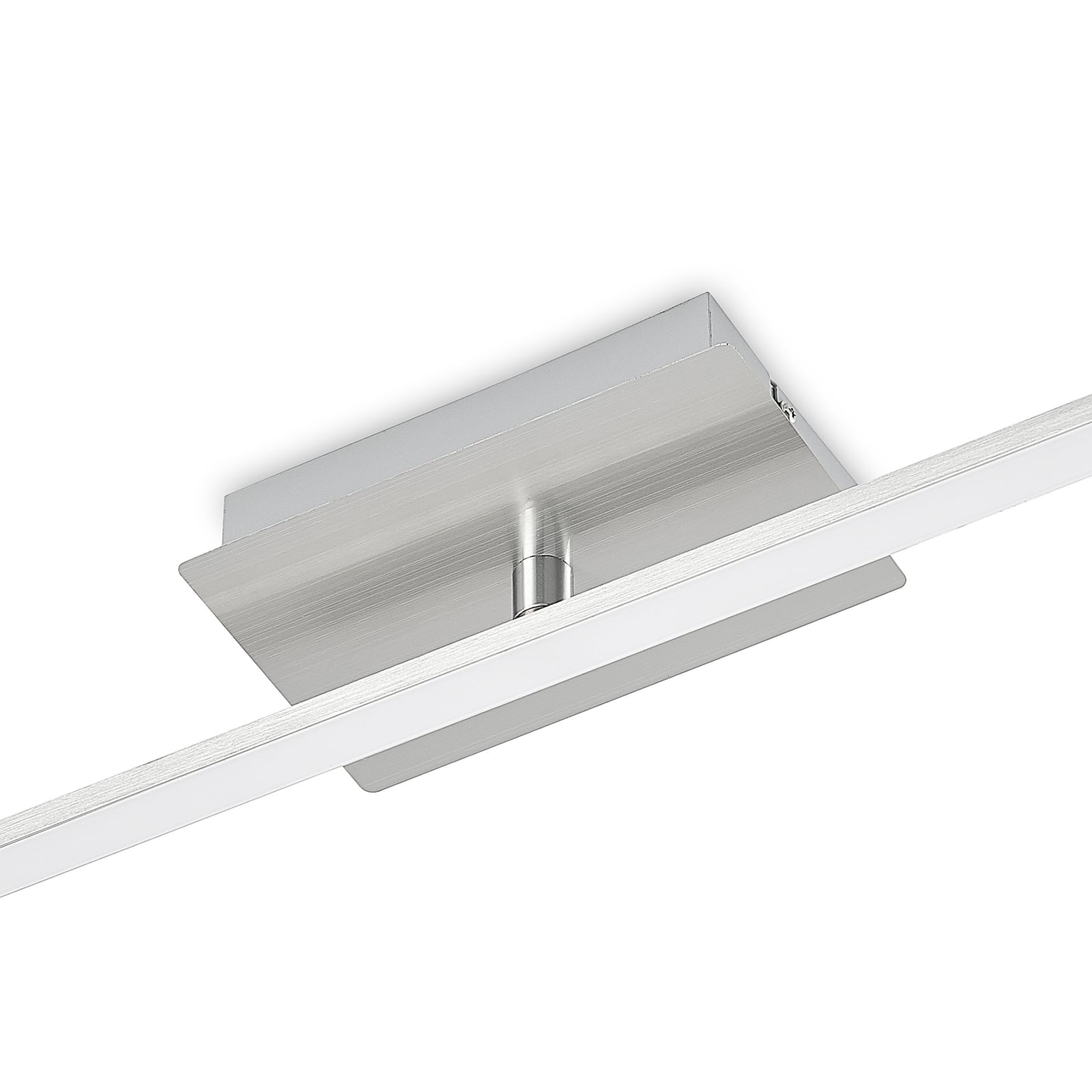 LED taklampe Kerem dimbar nikkel stål 345 cm fra siden