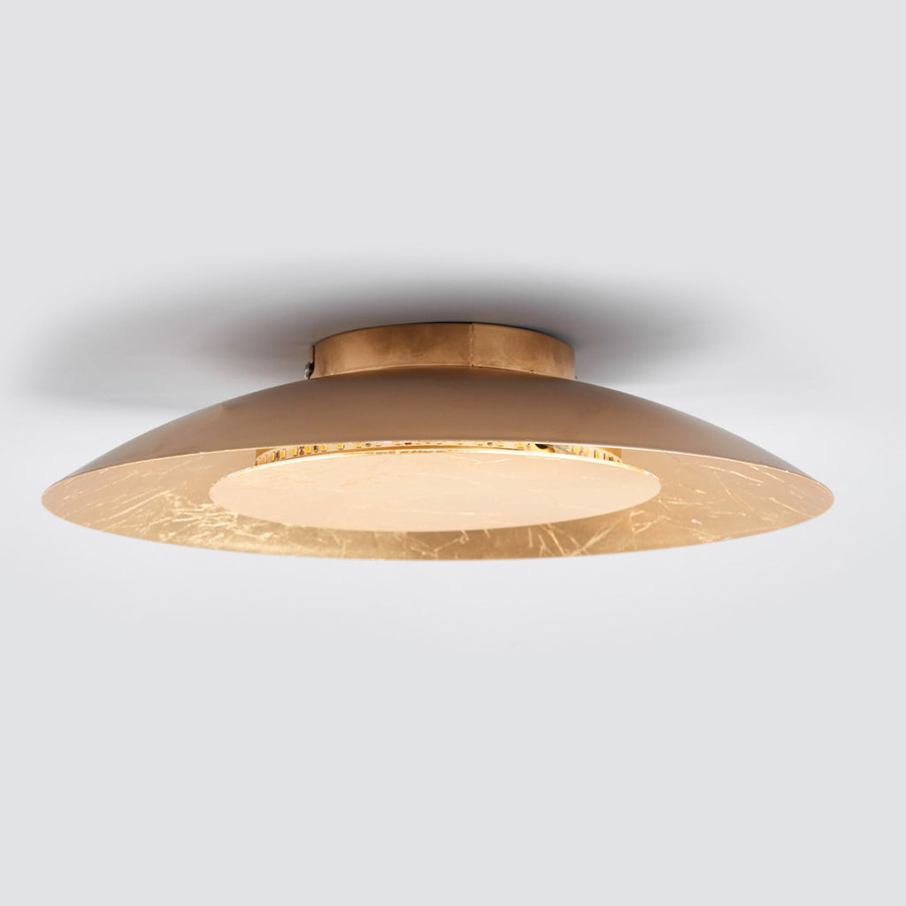 LED taklampe Keti rund gull metall forfra