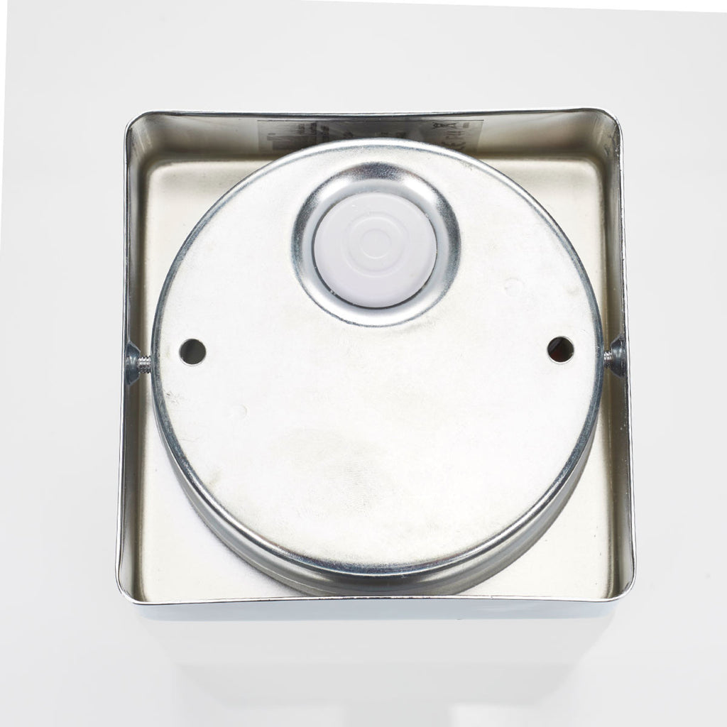 Montert LED taklampe Keto terningform opalglass krom IP44 i baderom