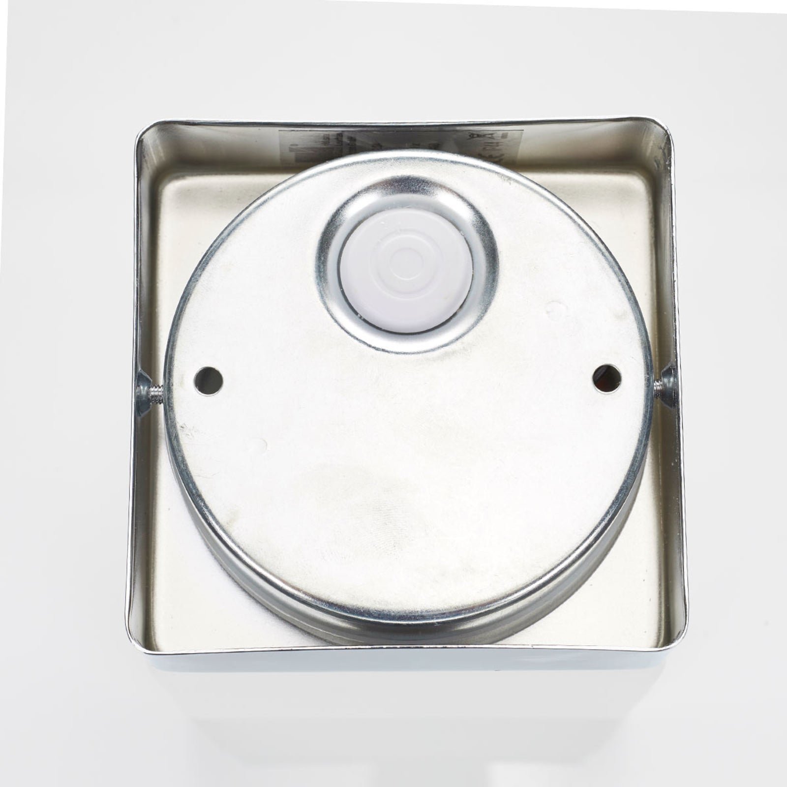 Montert LED taklampe Keto terningform opalglass krom IP44 i baderom
