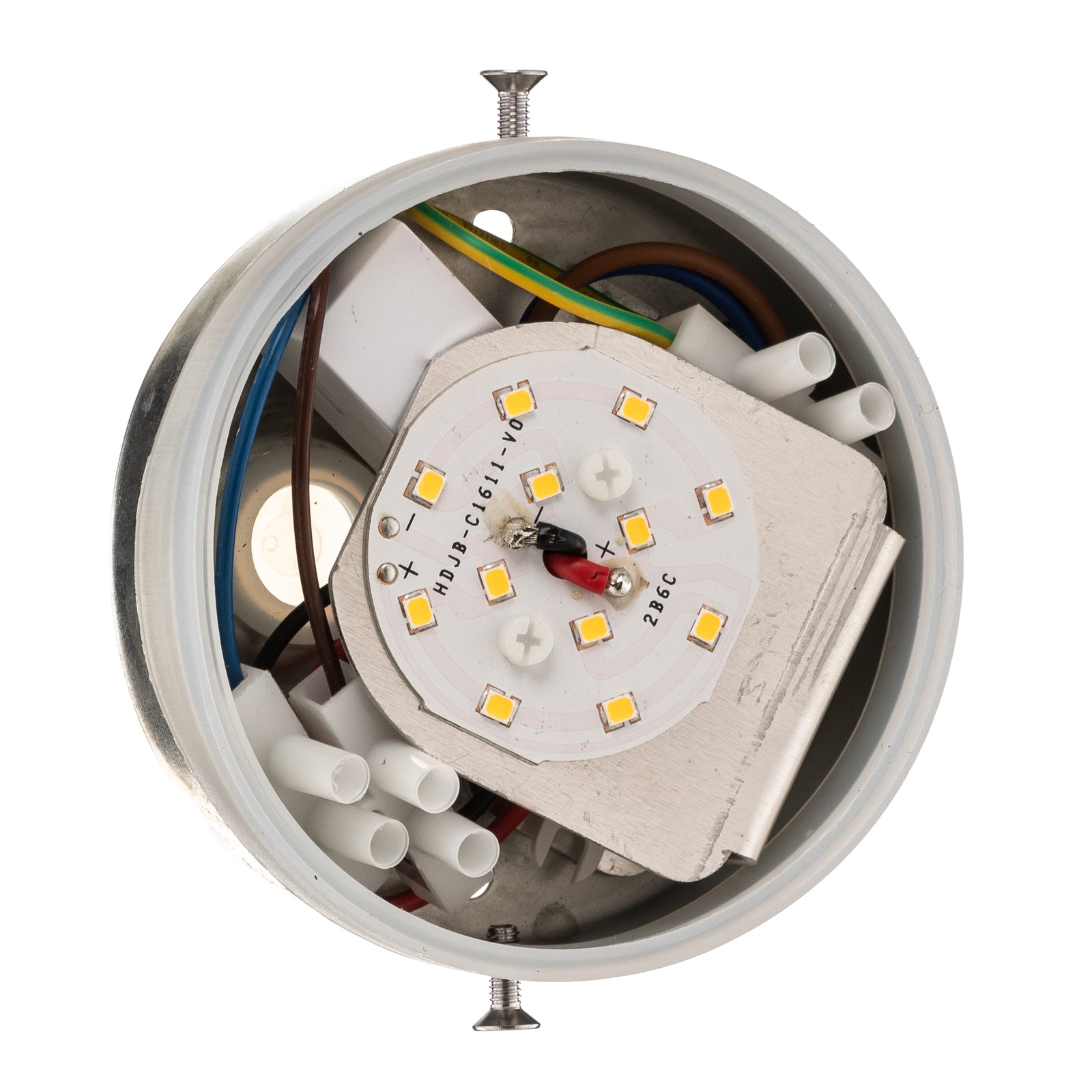 LED taklampe Keto sylinder krom opalglass Ø10 cm IP44 - Helestra