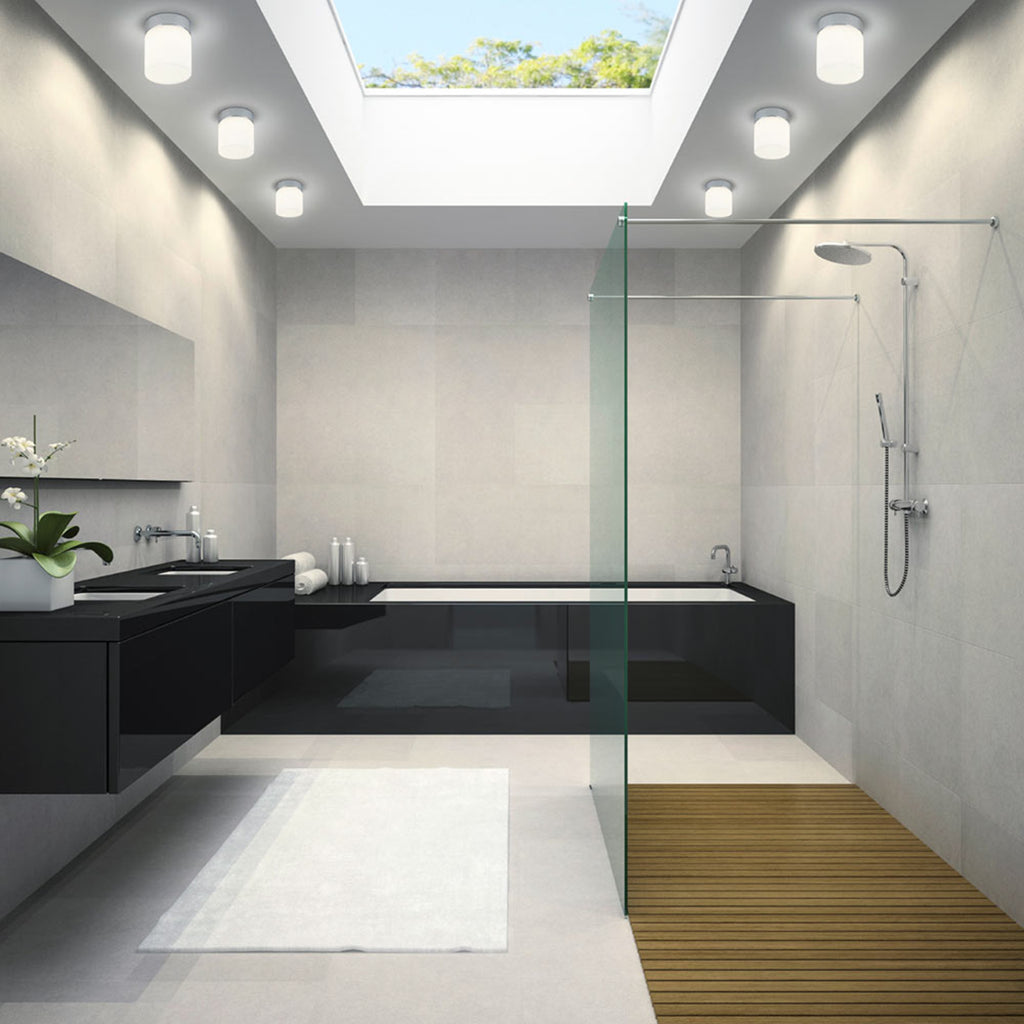 LED taklampe Keto opalglass IP44 - Helestra