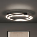 LED taklampe Kiku Ø56 cm dimbar CCT sandsort metall forfra