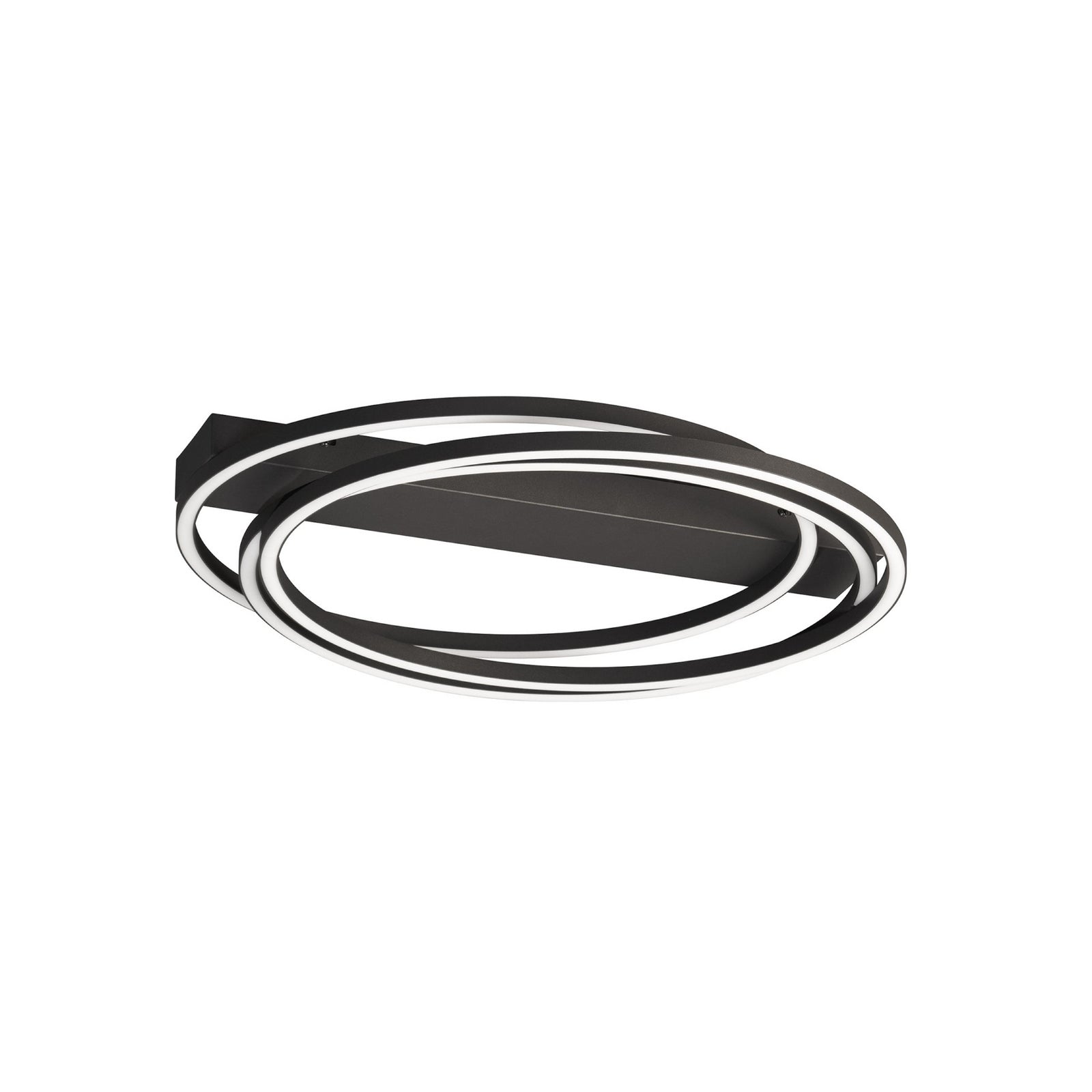 LED taklampe Kiku Ø56 cm dimbar CCT sandsort metall detalj