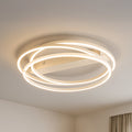 LED taklampe Kiku metall sand forfra