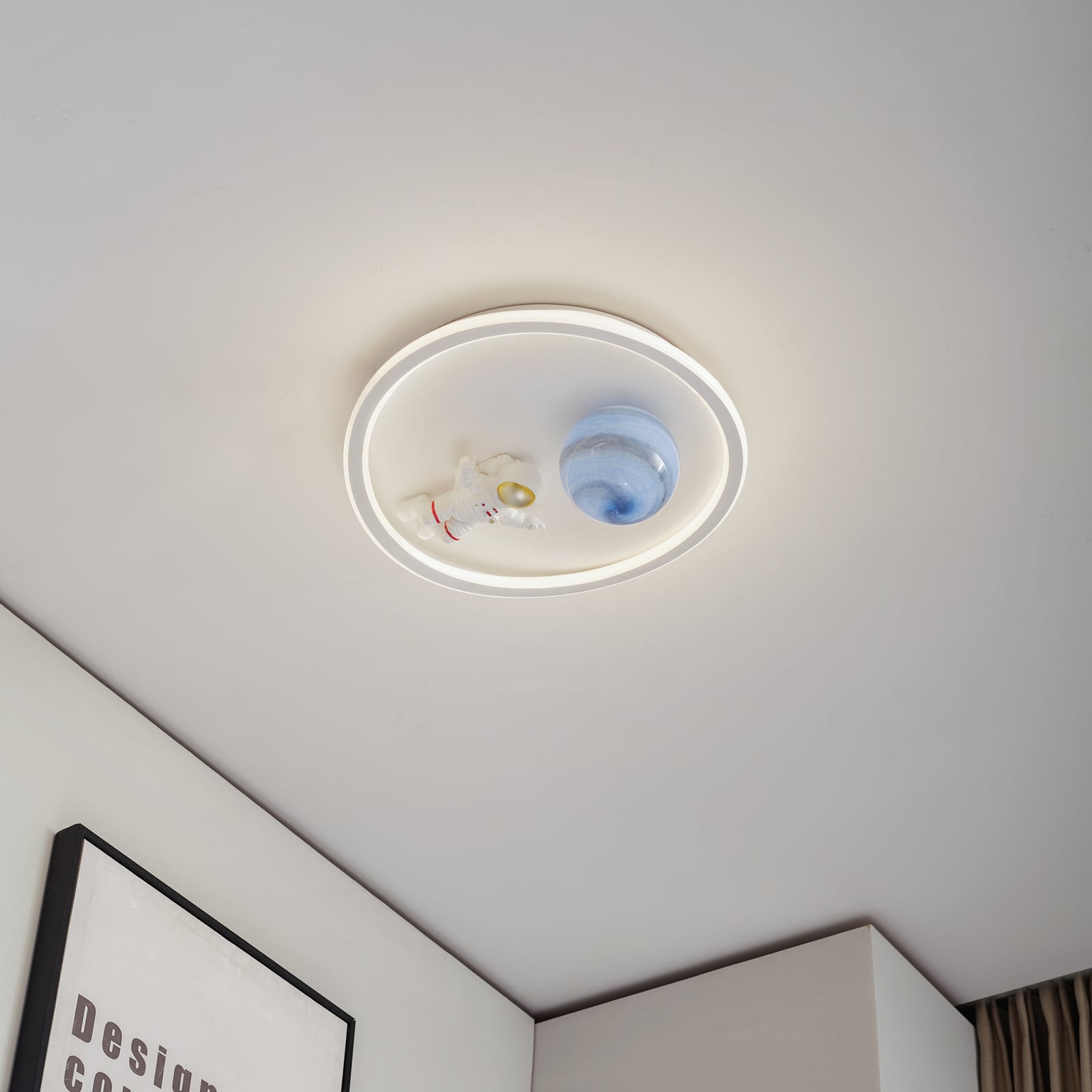 LED taklampe Kosmo hvit Ø40 cm 31W varmhvit bakside