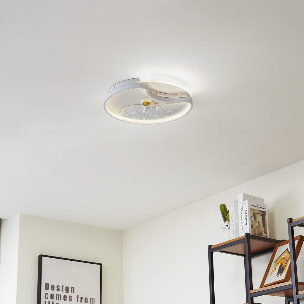 LED taklampe Kosmo månedesign hvit bakside